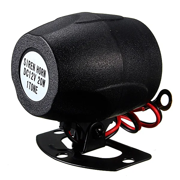 

12V DC Car Van Truck Auto Black Vehicle Alarm Warning Siren Horn Security Bike Vehicle Alarm Warning Siren Horn Security