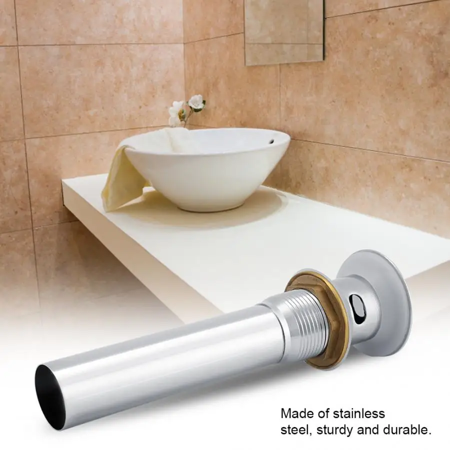 

Stainless Steel Sink Drainer Chrome Shiny Sink Stopper Overflow Bath Drains Strainer Hair Catcher Stopper Bathroom Accessories