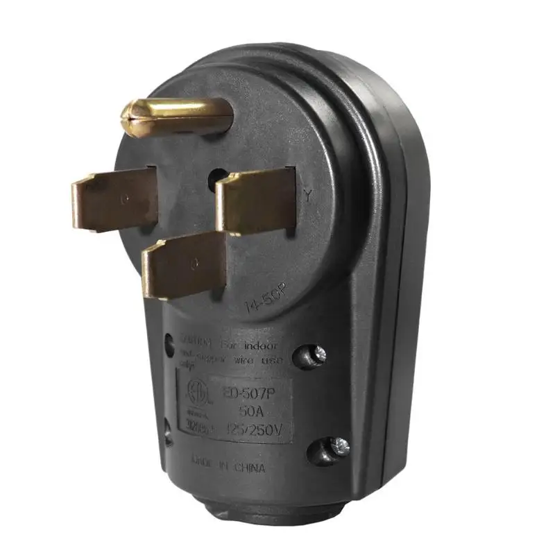 VODOOL 125V/250V 50 AMP RV Male/Female Receptacle Plug Grip Handle