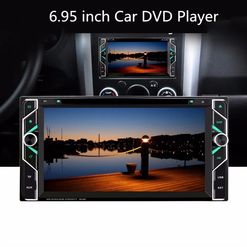 HG040 2 Din 6 95 дюймов Автомобильный стерео dvd плеер Bluetooth Hands free FM радио Функция