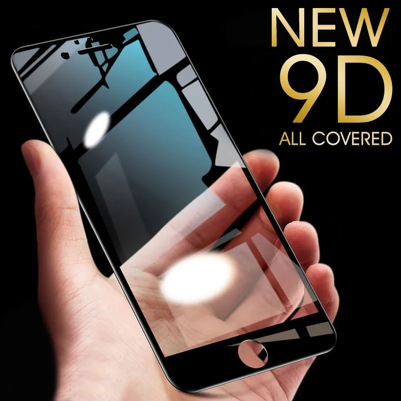 Закаленное стекло с полным покрытием для iphone 7 Защитное экрана 6 6S Plus 8X5 SE 8