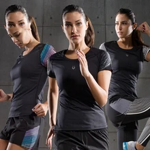 Willarde Для женщин шорты для занятия йогой короткий рукав для фитнеса, бега, занятий спортом футболки быстросохнущая Эластичный тренировки спортивные топы