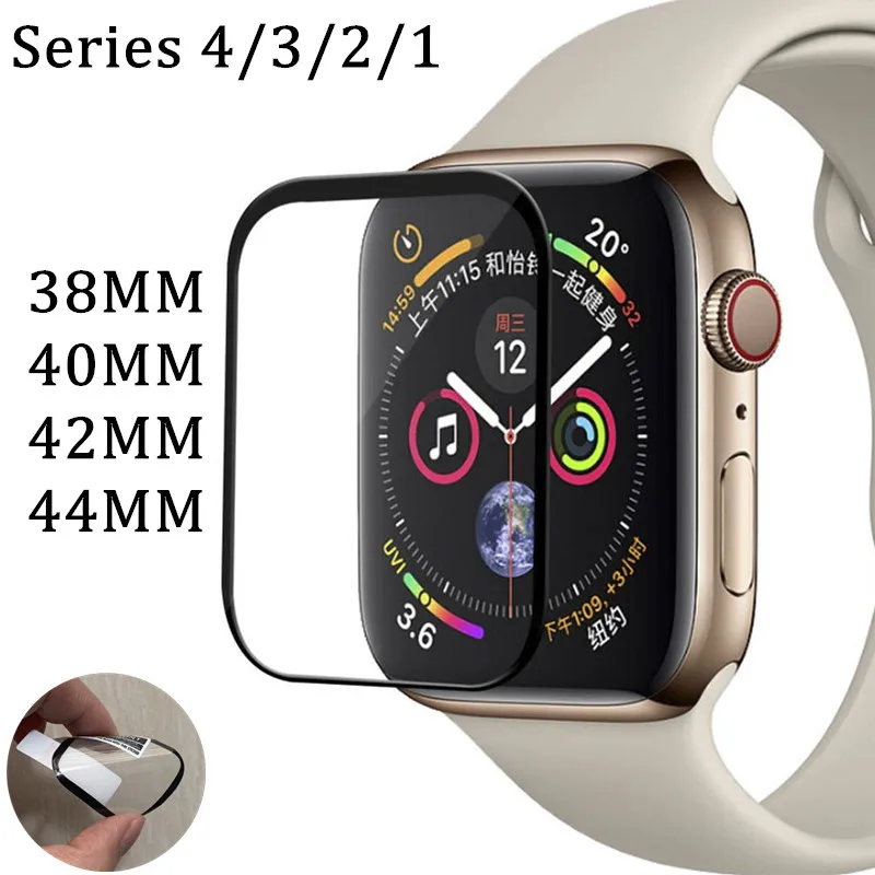 

Not Glass Clear Full Coverage Protective Film for iWatch 5 4 40MM 44MM Soft Screen Protector Cover for Apple Watch 3 2 38MM 42MM