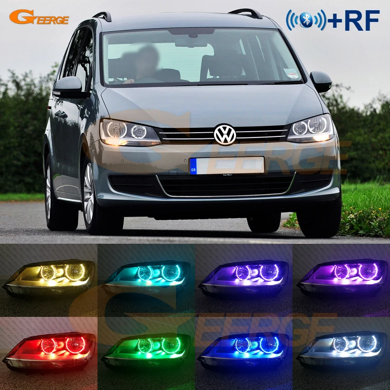 Для Volkswagen VW Sharan MPV 2010 2011 2012 2013 RF Bluetooth контроллер многоцветный RGB led angel eyes kit