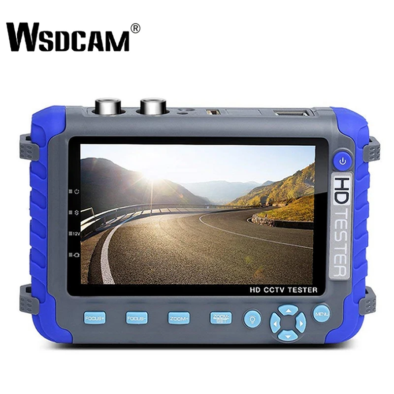  Wsdcam Professional CCTV Testing Tool IV8C 5 Inch TFT LCD 5MP AHD TVI 4MP CVI CVBS CCTV Camera Test