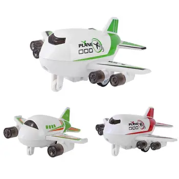 

Cartoon Kids Alloy Passenger Plane Model Pull Back Simulation Airplane Toys