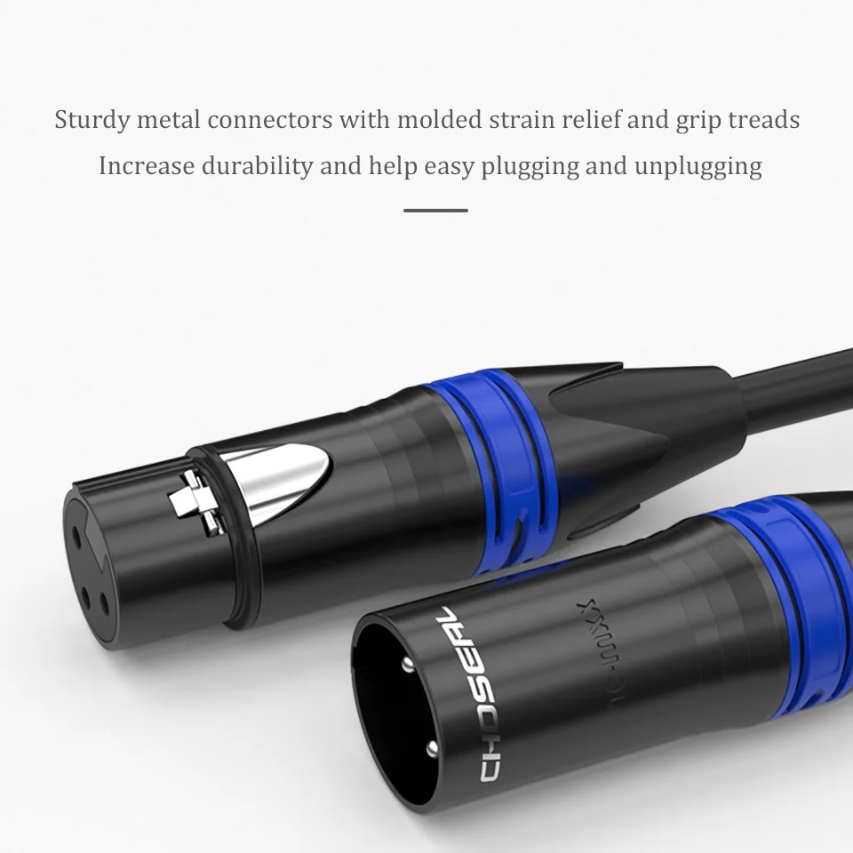 Кабель XLR CHOSEAL с разъемом Папа мама сбалансированный 3 контактный микрофон