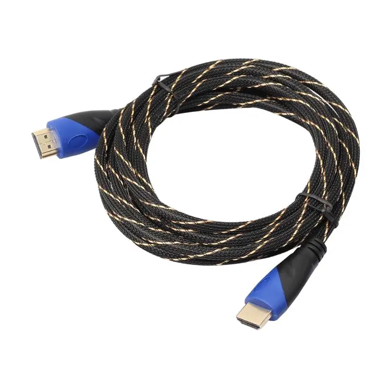 Плетеный кабель HDMI 720 P/1080 P 1 м-15 м для PS3/playstation 3/Xbox 360/HDTV мужской на Мужской HDMI 1,4 V1.4 AV HD 3D кабели