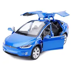 Игрушечный автомобиль сплава отступить Автомобили со звуком и светом детские игрушки 1:32 Масштаб Модель X 90 (синий)