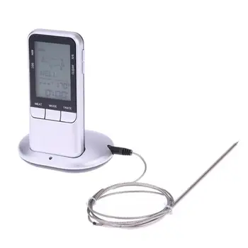 

Portable Wireless Digital Food Meat Thermometer Barbecue Smoking Cooking Thermometer with Alarm for Bar Home Hotel Restaurant