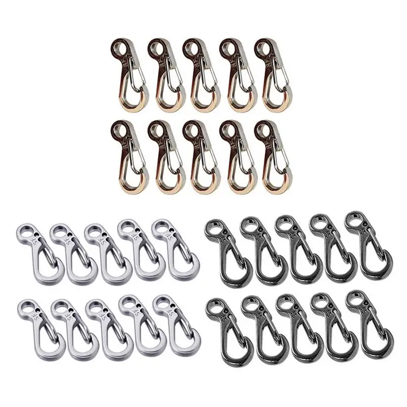 

10 Pack Mini SF Spring Buckle Multifunctional Climbing Button Carabiner Key Buckle Key Buckle 2019 New High Quality