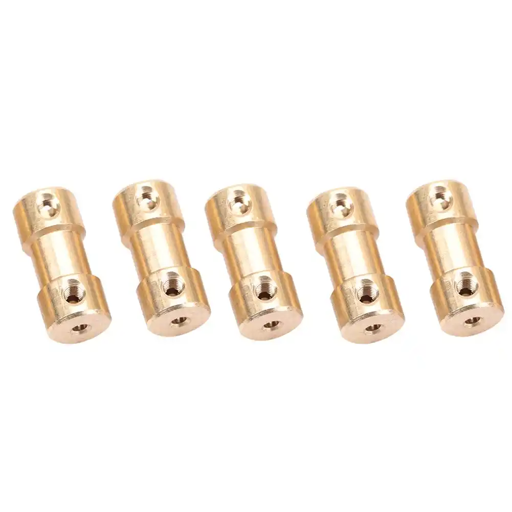 5pcs Motor Copper Shaft Coupling Coupler Connector Sleeve Transfer Joint Adapter Nickle Plated Iron for Model ships Robots 3mm-4mm
