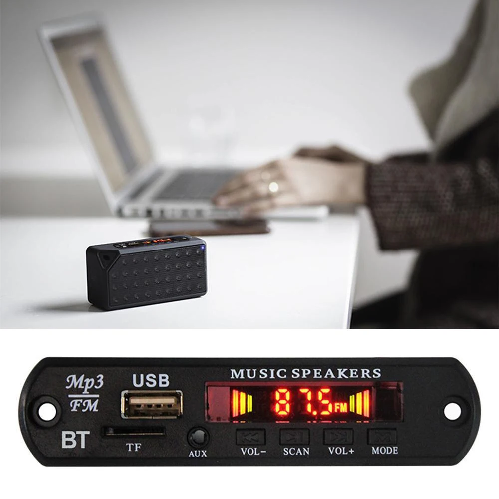 Беспроводной MP3 WMA декодер плата аудио модуль Поддержка USB Bluetooth AUX FM радио для