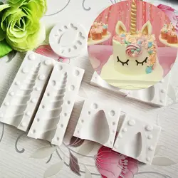 Премиум 3D единорог детский день рождения силиконовый Фондант для форм кекса Sugarcraft формочка, инструмент для выпечки