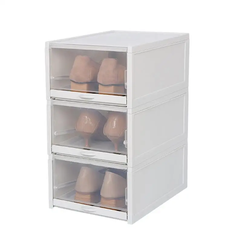 

Household Transparent Drawer Type Foldable Stackable Finishing Shoe Storage Box Shoe Storage Box High Quality And Durable