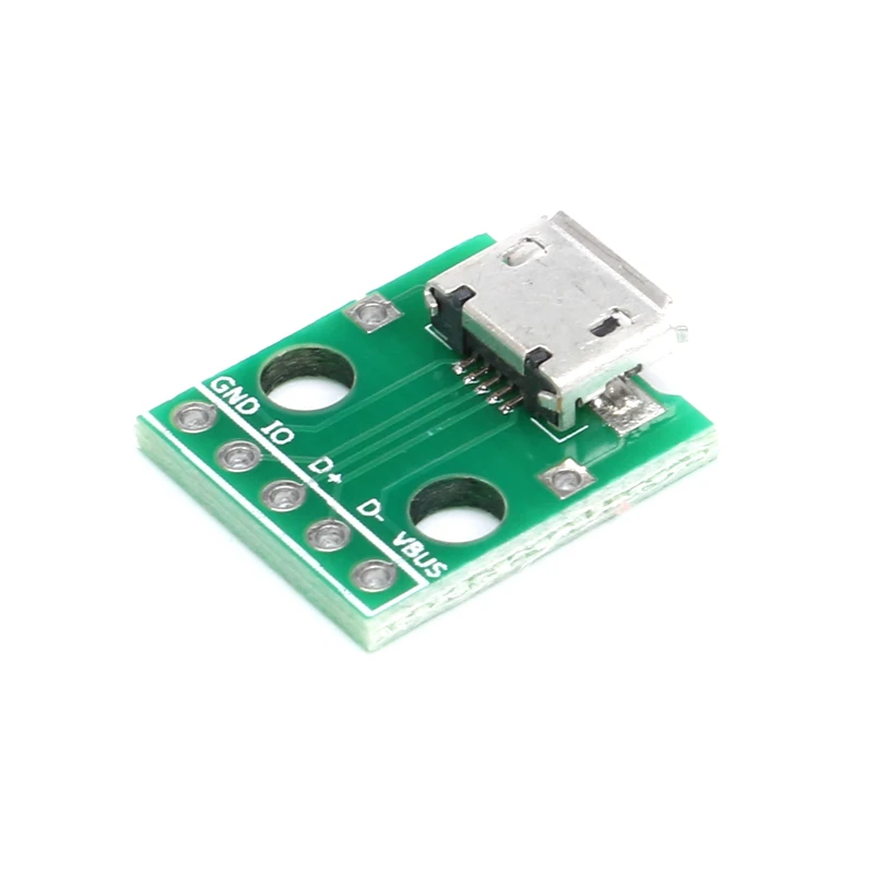 10 шт./лот Micro USB для DIP адаптер 5pin разъем модуль Плата панель Женский 5Pin Pinboard B Тип PCB 2,54 мм