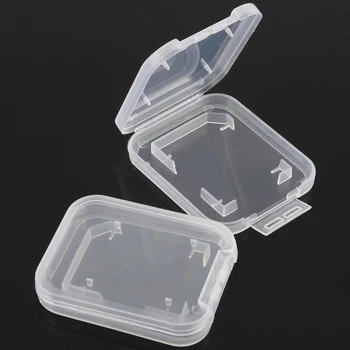 

10Pcs Lightweight Clear Standard SD SDHC Memory Card Case Storage Holder Box