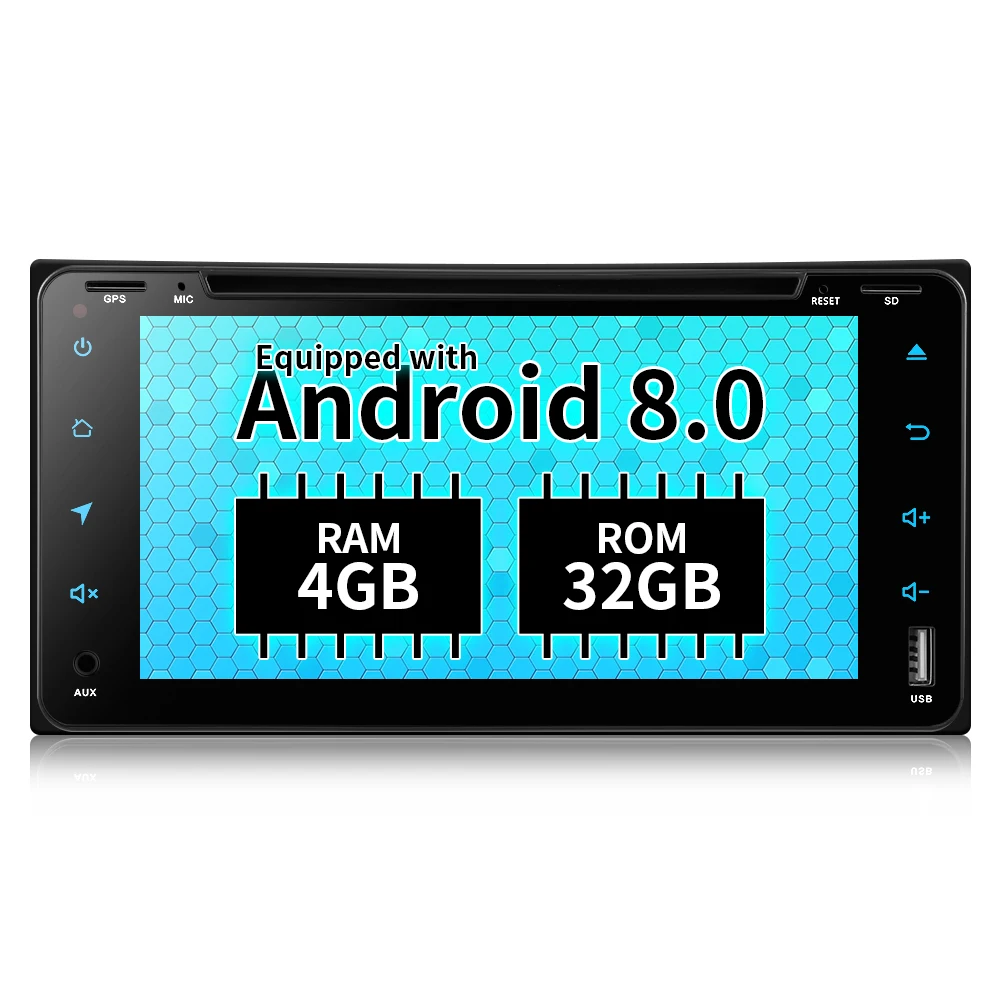 

7Inch 2din Autoradio 1024X600 4GB/32GB 2 Din Car Radio GPS Android 8.0 Radio Car 4G WiFi Bluetooth Central Multimidia For Toyota