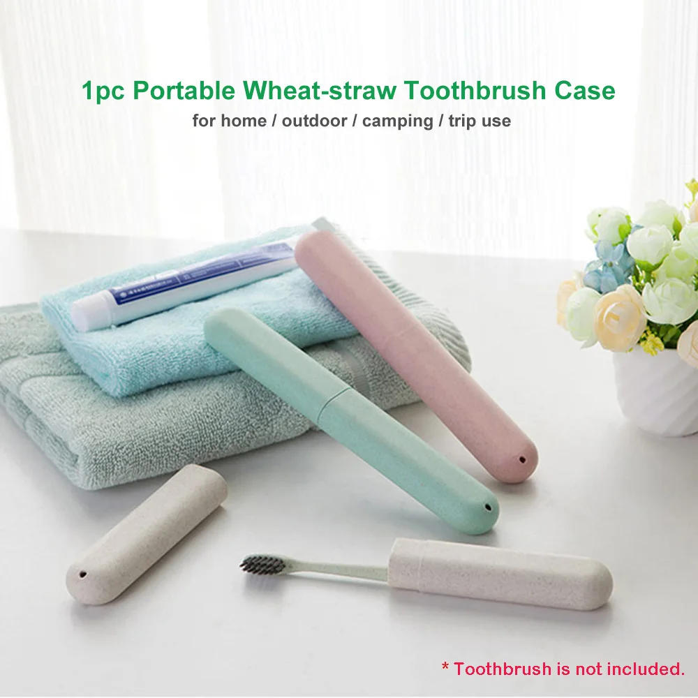 1pc Portable Toothbrush Case Wheat straw Tooth Brush Holder Dustproof