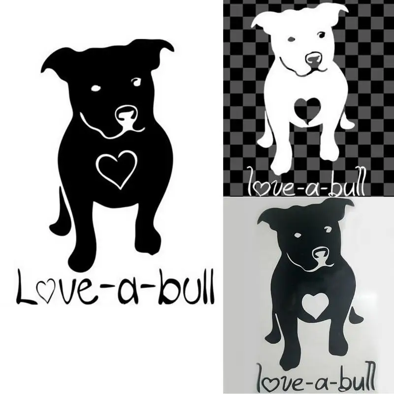 

15x9.5CM Car Stickers Cute Bulldog Reflective Warning Personality Creativity Waterproof Decals Auto Accessories Black White