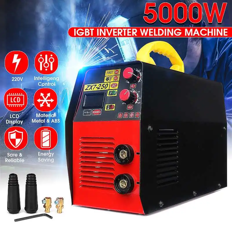 

220V 380V Dual Voltage Adjustable 10-250A IGBT Inverter Arc Welding Machine Mini Electric Digital Welders Inverter Machine Tool
