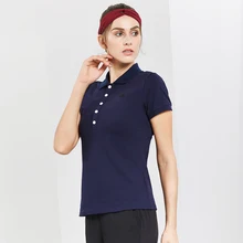 Willarde Спортивные Футболки Поло Топы Для женщин рубашка для гольфа Изделие из хлопка с короткими рукавами дышащие уличные тренировки теннис Трикотажные изделия для гольфа