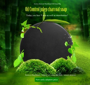 

Bamboo Charcoal Handmade Soap Acne Treatment Face Wash Hair Care Bath Blackhead Remover Whitening Skin Care Black Soap TSLM1