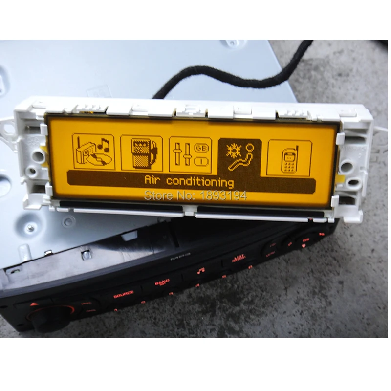 Белый корпус желтый экран с поддержкой USB Dual zone Air Bluetooth дисплей монитор 12