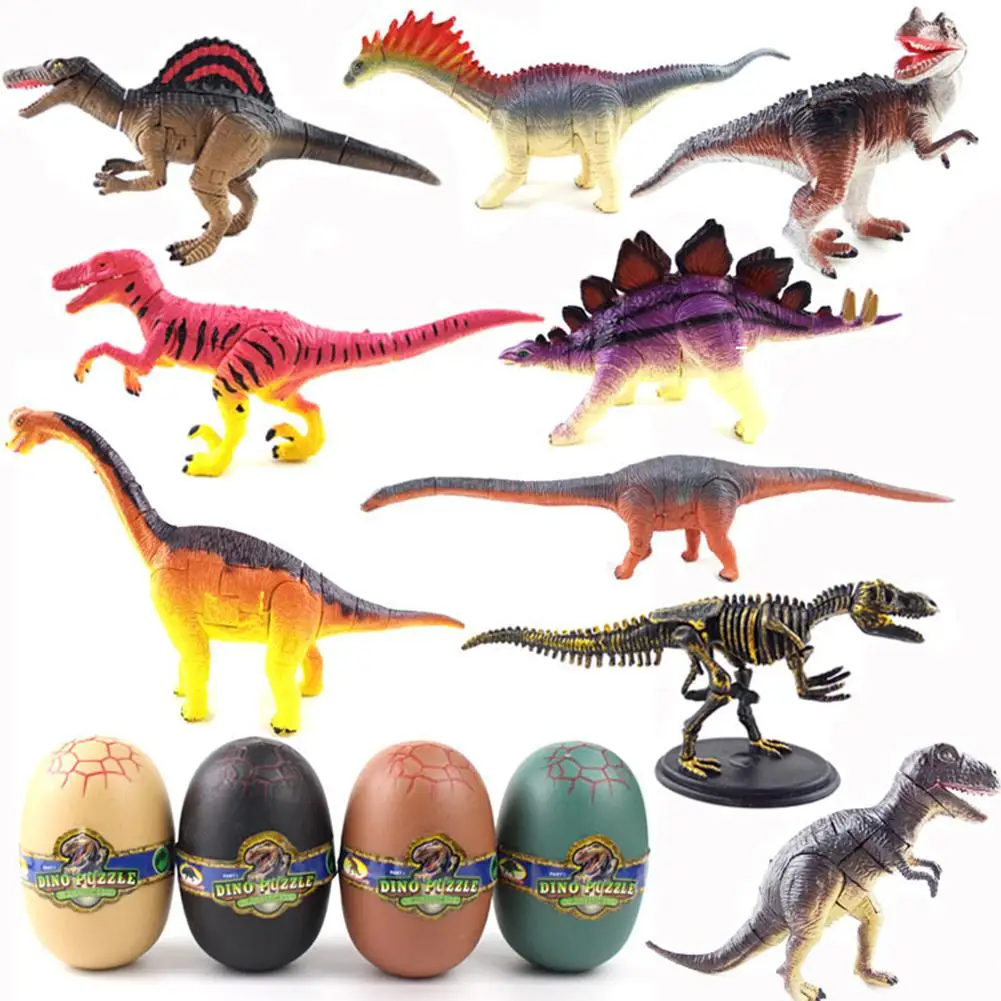 

4Pcs/Set 4D Assembly Dinosaur Eggs Modeling Deformed Toys Kids Educational Props
