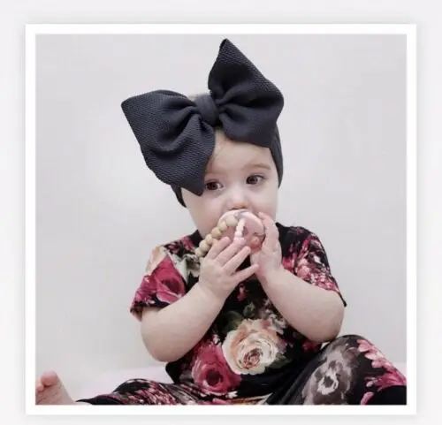 

Toddler Girls Kids Baby Big Bow Headband Stretch Turban Knot Head Wraps Gifts