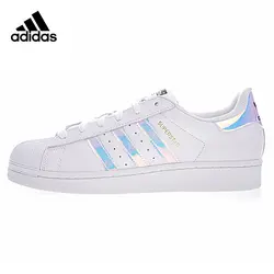 Adidas Superstar Original Для мужчин обувь для скейтбординга на плоской подошве носимых легкий дышащие кроссовки уличные # AQ6278