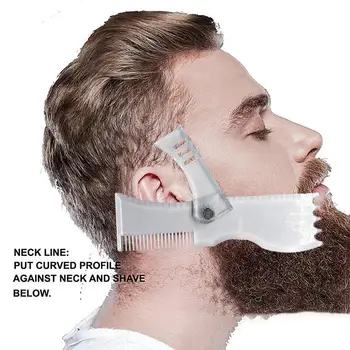 

Men Beard Shaping Styling Hair Beard Comb For Men Light And Flexible Model Fits Beauty Tool For Hair Beard Trim Templates Tool