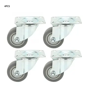 

4Pcs/Set 3 inch TPR Universal Swivel Casters Single Bearing Caster Wheels for Furniture Trolley Dining Car Best Offer
