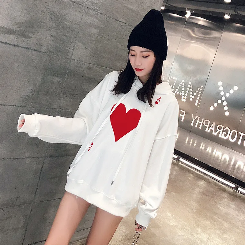 Harajuku худи с надписью Для женщин 2018 Осень корейский стиль кофты Femme длинные Фонари