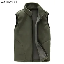 WANAYOU мужской весенний флисовый жилет, мужской жилет для походов и скалолазания, теплый жилет без рукавов для рыбалки