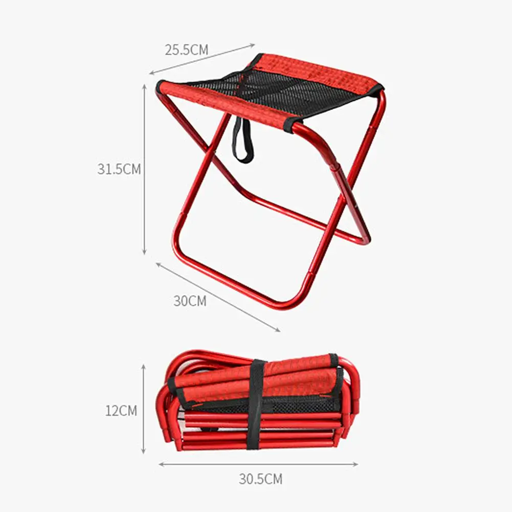 FSTE في الهواء الطلق طوي الصيد كرسي جدا ضوء المحمولة حقيبة ظهر قابلة للطي التخييم نزهة الصيد كرسي مع حقيبة التخزين