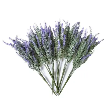 

LUDA 6x Bundles Artificial Lavender Bouquet Fake Lavender Bunch Purple Lavender Flowers Artificial Plant For Wedding, Home Dec