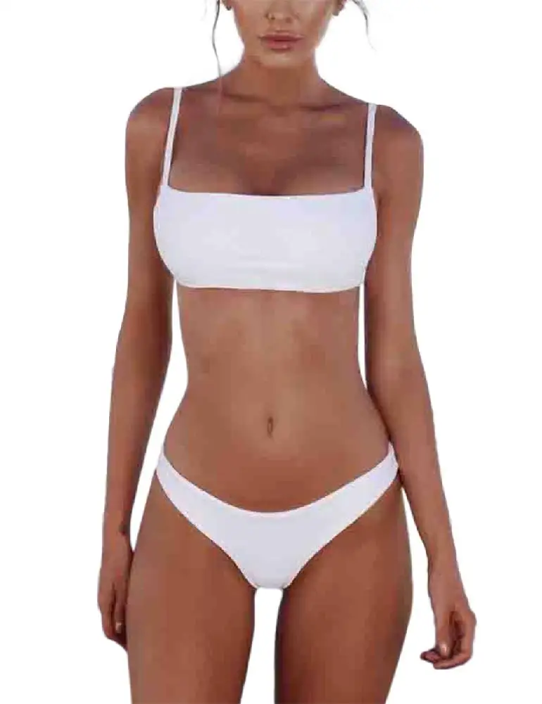 

Bikini 2019 Sexy Women Push Up Swimwear Brazilian Bikinis Swimsuit Solid Color Beachwear Bathing Suit Thong Bikini Set Biquini