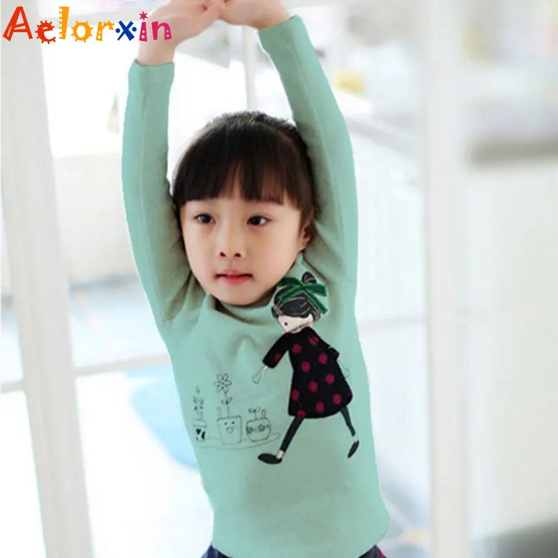 Girl Print Long Sleeve TShirts Blouse Tops Kids Baby Girls T shirts For
