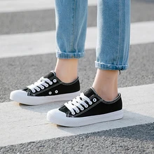 Корейские парусиновые кеды для студентов; тонкие туфли на плоской подошве; женская обувь ярких цветов; классическая простая повседневная обувь