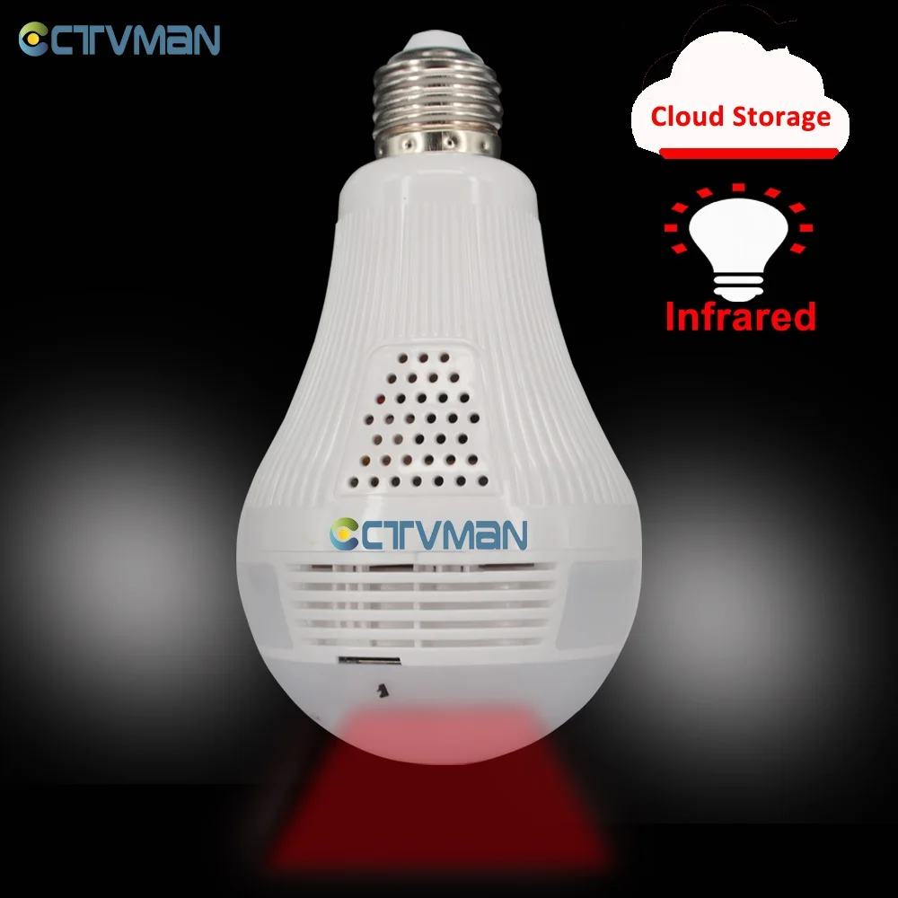 

CTVMAN 360 Camera Android 2MP 5MP Cloud Storage Cameras WIFI Infrared Bulb Camera IP Surveillance Home Security Wireless Camera