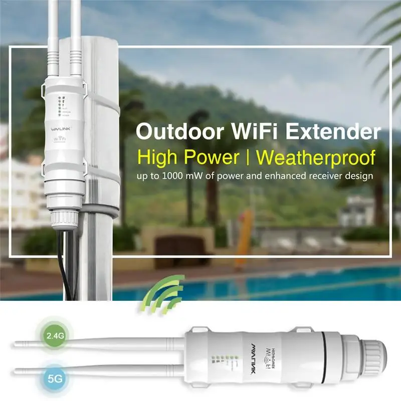 Al aire libre a prueba de intemperie CPE/Wifi extensor/punto de acceso/Router/WISP de alta potencia Dual antena WIFI Router pasiva POE 2,4 GHz, 5 GHz - 3