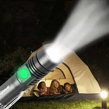 

Super Bright Flashlight 88000LM Focus Glare Flashlight XML-T6 LongRange Hunting IP68 Micro Direct Charge Battery 3XAAA Light
