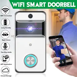 Smart ip видеосвязь Водонепроницаемый видео-телефон двери беспроводная камера Wi-Fi для дверного звонка для квартиры ИК-сигнализация