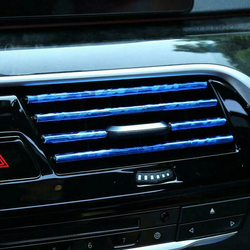 

10* Car Accessories AUTO Colorful Air Conditioner Air Outlet Decoration Strip CA