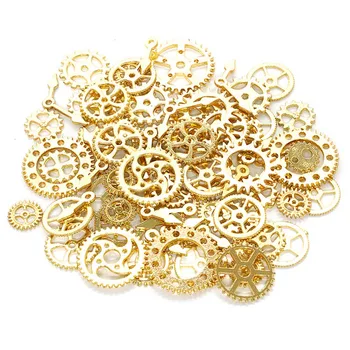 

Lot of 50 g of antique watch spare parts Vintage steampunk for fun creatives contrast time