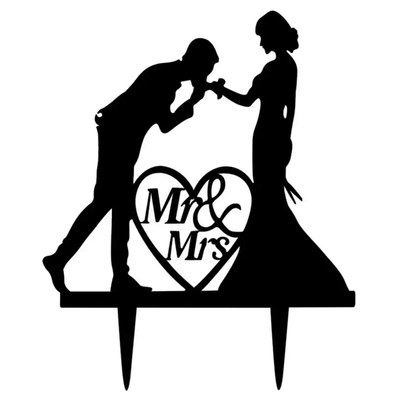 

Wedding Cake Topper Bride Boyfriend Mr. Lady Wedding Decorations Acrylic Black Pastel Toppers Mariage Party Supplies Adult
