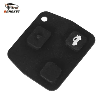 

Dandkey 100pcs/lot New Replacement 2/3 Buttons Silicone Rubber Fob For Toyota RAV4 Corolla Camry Prado Black Remote Key Pad