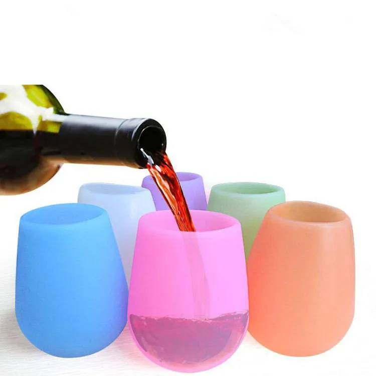 

Unbreakable Silicone Wine Glass Flexible Anti-slip Food Beer Drinking Cups For Beach Camping BBQ Party Accessories Easy To Carry