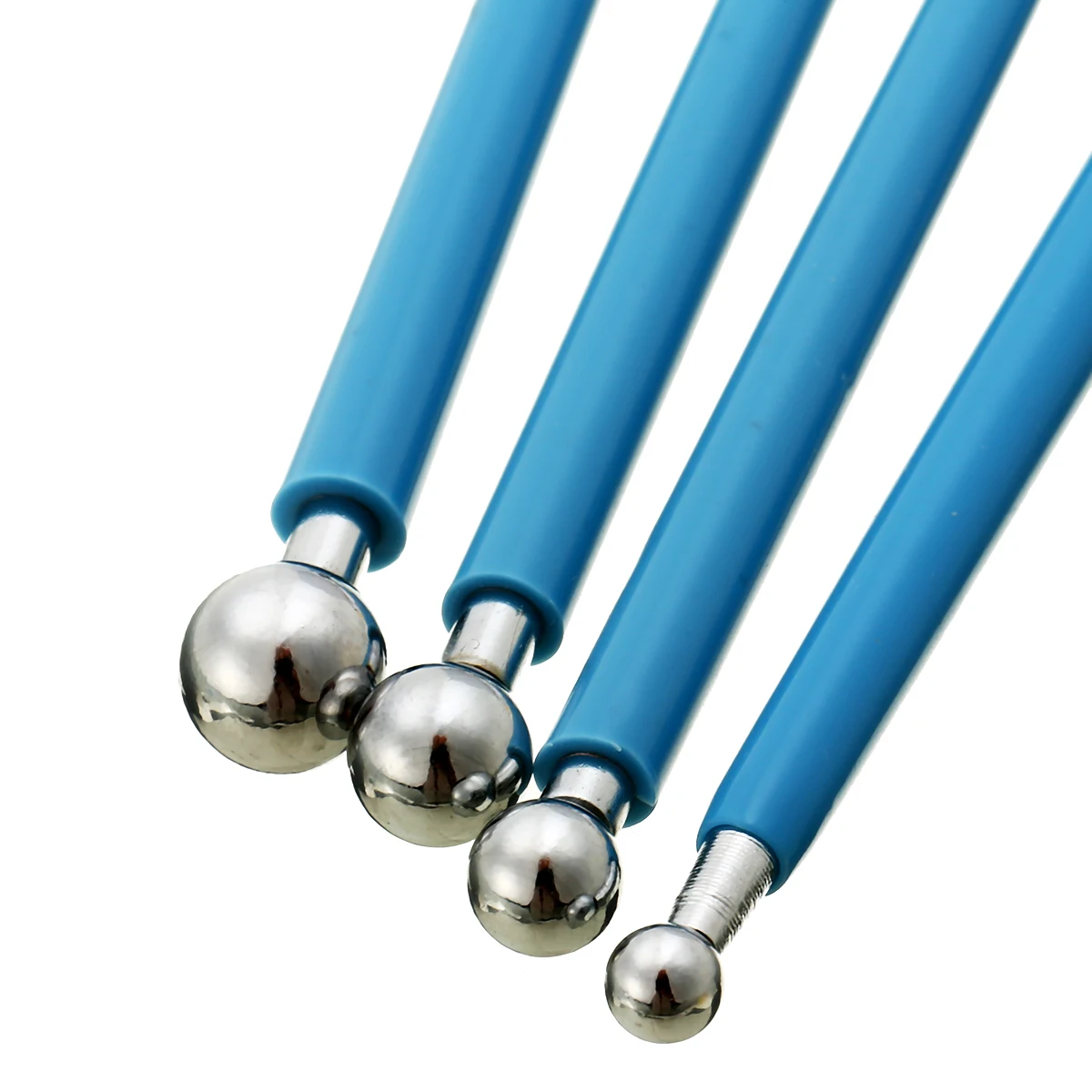 

4PCS Carving Modeling DIY Tool Set Stainless Steel Fondant Cake Flower Decorating Ball Rod Clay Sculpting Pottery Tools